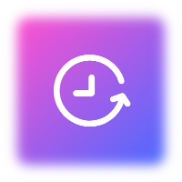 漸變紫色時鐘圖標